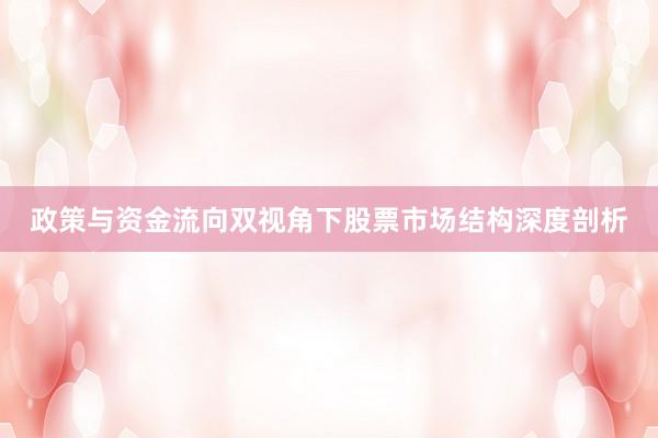 政策与资金流向双视角下股票市场结构深度剖析